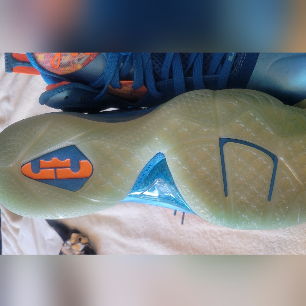 Nike Lebron 9 2011china Blue and Orange Athletic Shoes Sz11.5 - Picture 9 of 14
